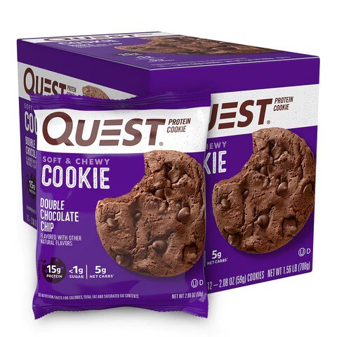 Quest Soft & Chewy Double Chocolate Chip Cookie 12 Pack 