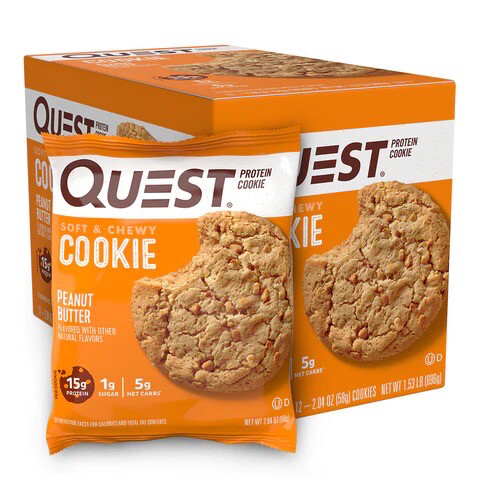 Quest Soft & Chewy Peanut Butter Cookie 12 Pack 