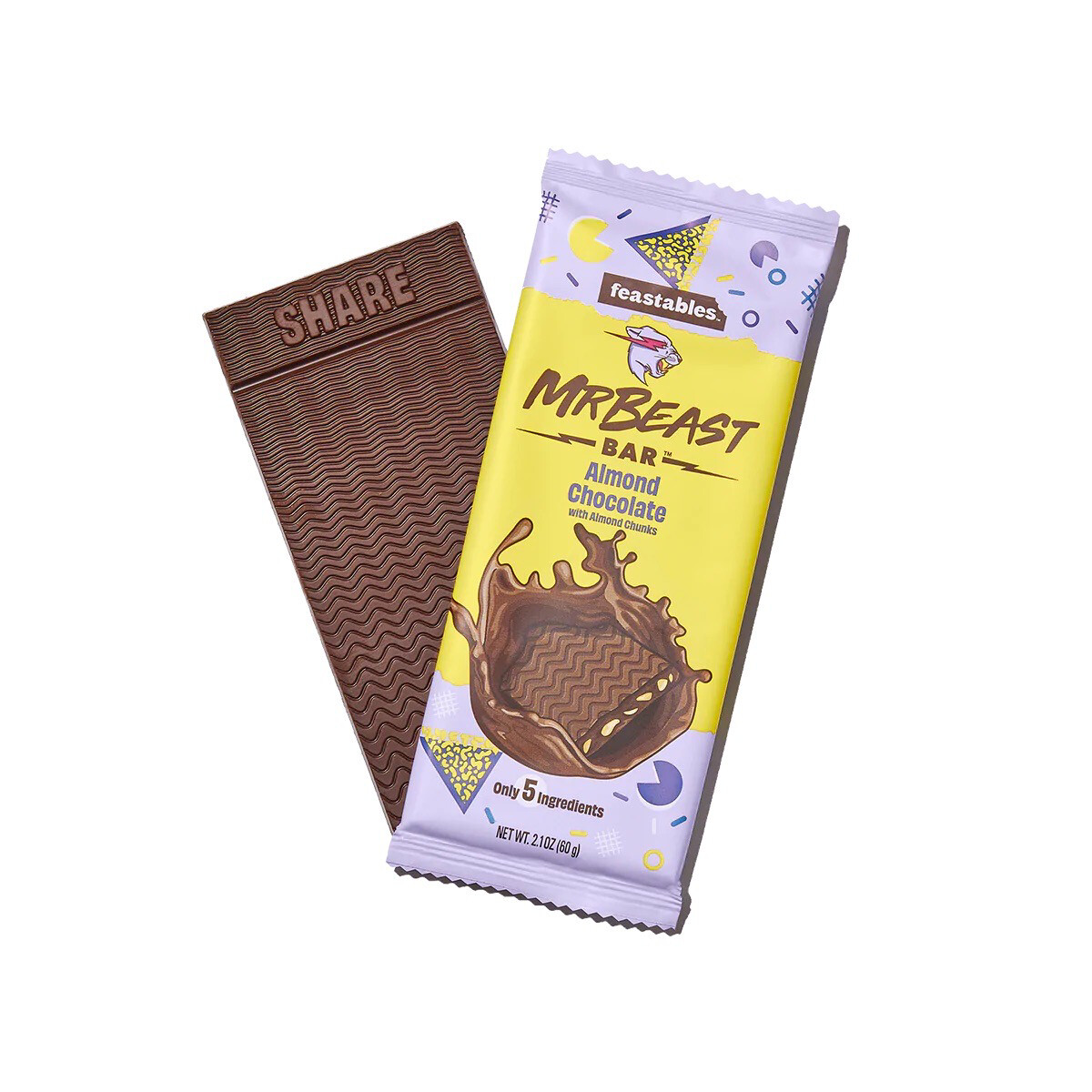 Feastables Mr Beast Bar Milk Chocolate Made with only 5 Ingredients 