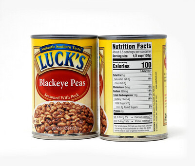 Luck’s Blackeye Peas Seasoned with Pork 15 oz 