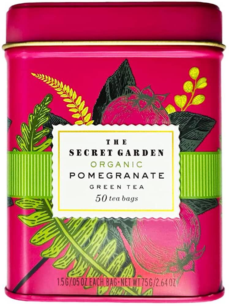 The Secret Garden Organic Pomegranate Green Tea 50 Bags