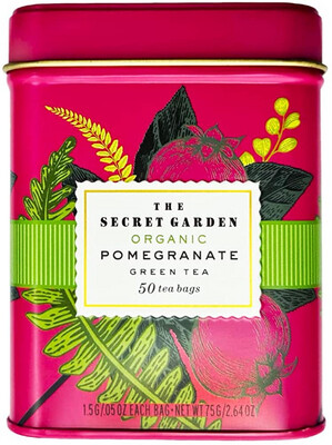 The Secret Garden Organic Pomegranate Green Tea 50 Bags