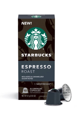 Starbucks Espresso Roast by Nespresso 10 Aluminum Capsules 