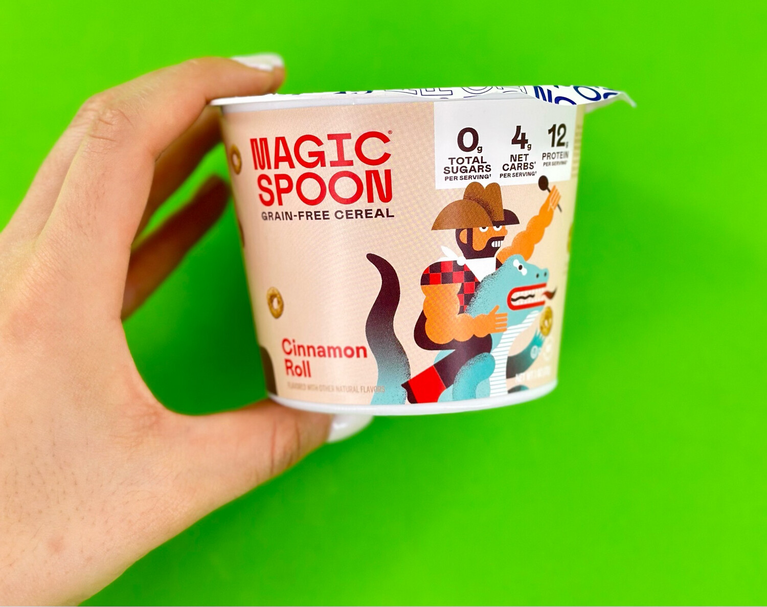 Magic Spoon Grain Free Cereal Cinnamon Roll Cup 12 g Pro 