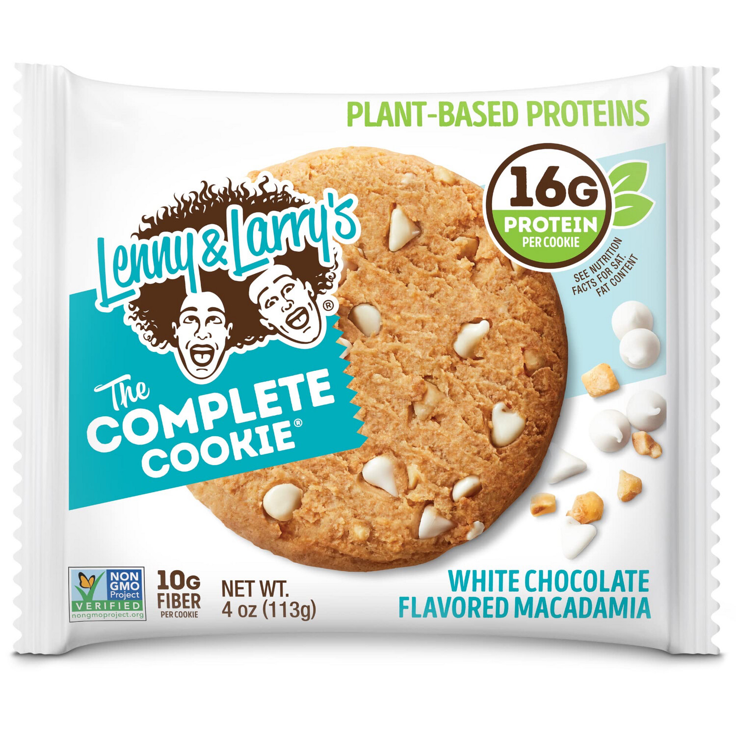 Lenny & Larry’s The Complete Cookie White Chocolate Macadamia Plant Based 16 g Protein Vegan 