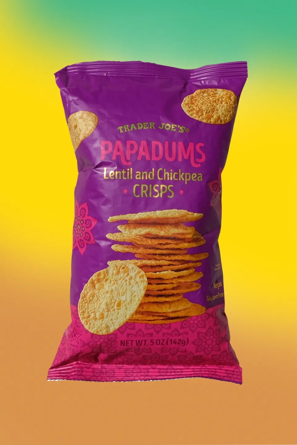 Trader Joe’s Papadums Lentil and Chickpea Crisp 5 oz 