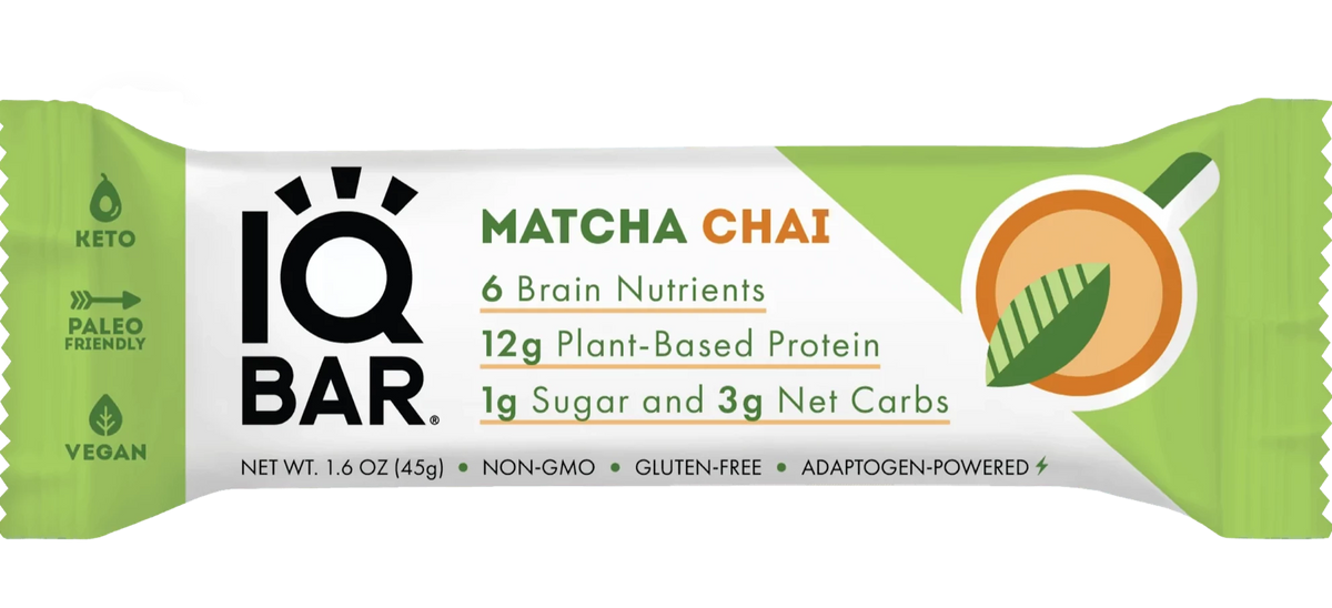 IQ BAR Matcha Chai Protein Bar 