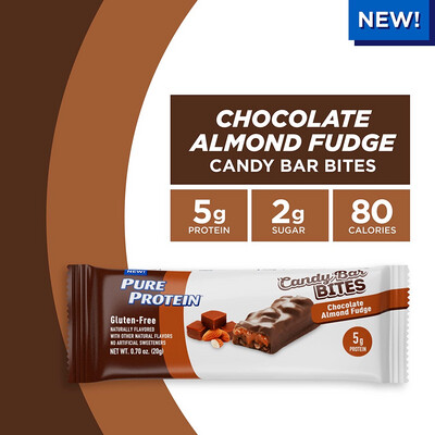 Pure Protein Candy Bar Bites Chocolate Almond Fudge 