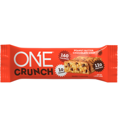 One Protein Bar Crunch Peanut Butter Chocolate Chip 12 g Pro Gluten Free 