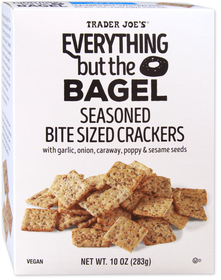 Trader Joe’s Everything but the Bagel Seasoned Bite Sized Crackers 10 oz 