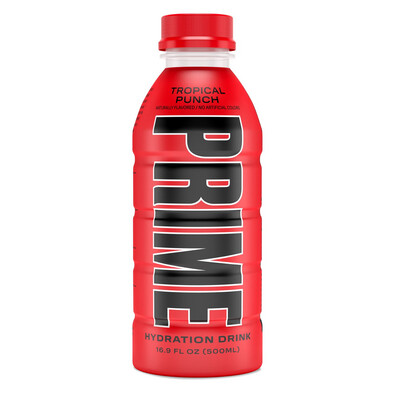 Prime Hydration Drink Tropical Punch 16.9 fl oz  by Logan Paul and KSI