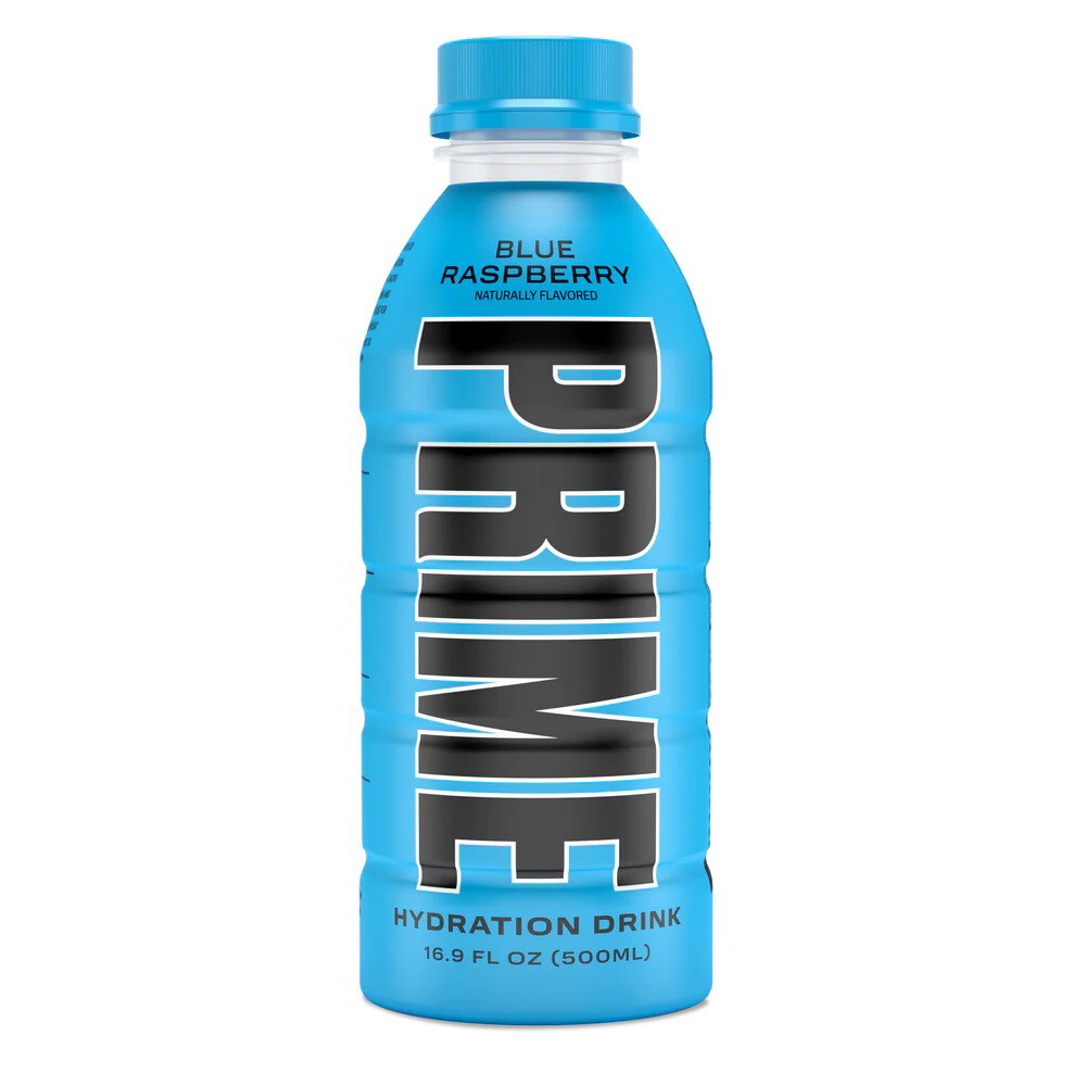 Prime Hydration Drink Blue Raspberry 16.9 fl oz  by Logan Paul and KSI