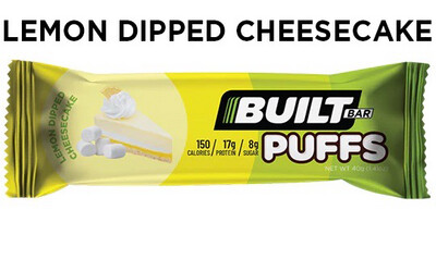 Built Bar Puffs Lemon Dipped Cheesecake 17g Protein 
