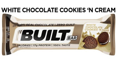 Built Bar Zero Guilt Protein Bar White Chocolate Cookies and Cream