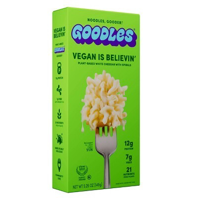 Goodles Vegan Is Believin’ Plant Based White Cheddar With Spirals 12 G Pro 