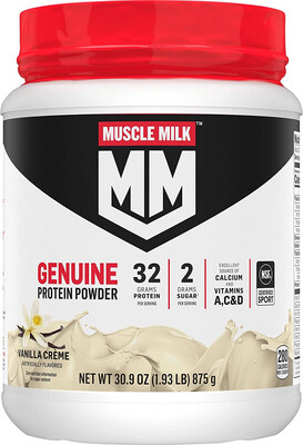 Muscle Milk Genuine Protein Powder 32g PRO Vanilla Creme 
