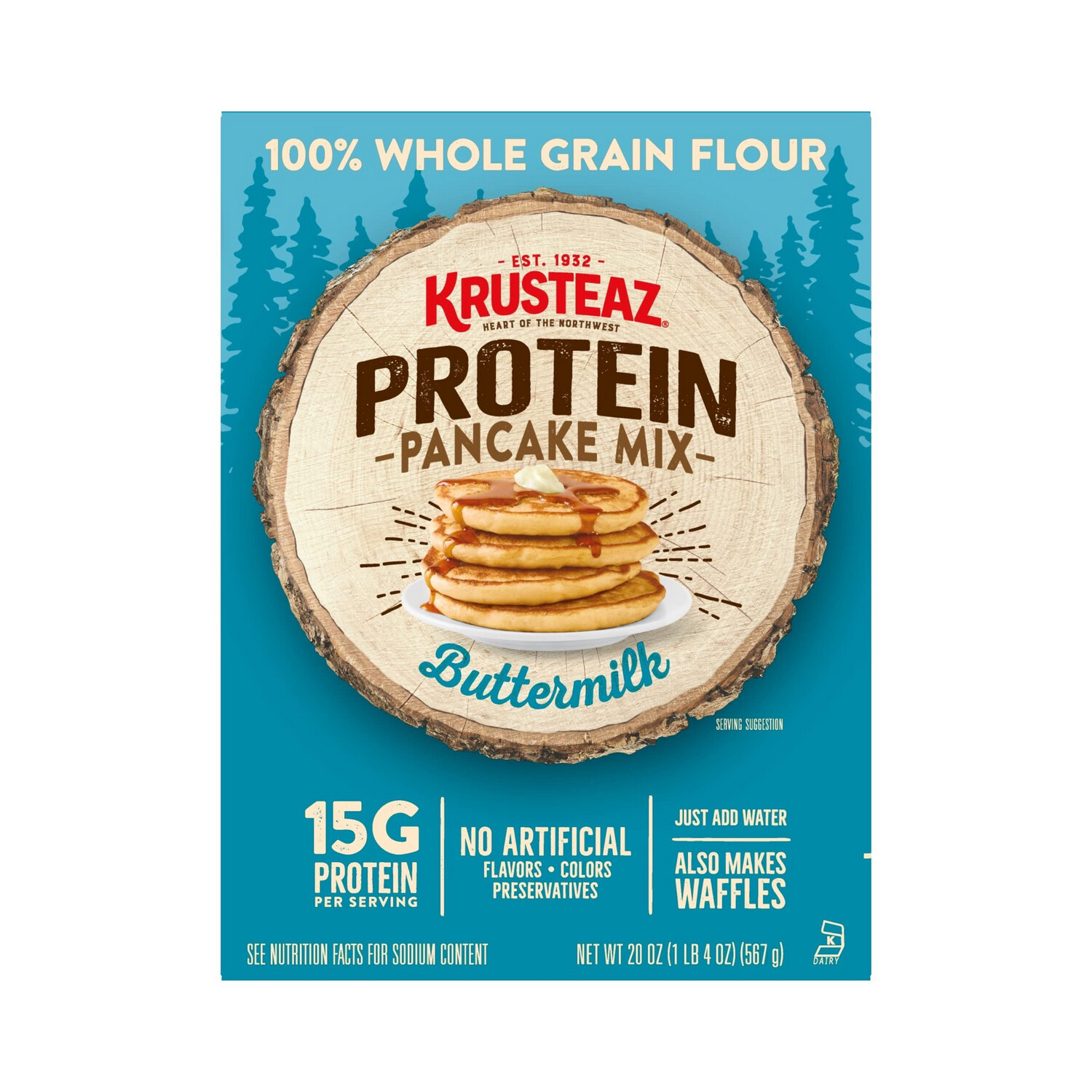 Krusteaz Protein Pancake Mix Buttermilk 15g PRO 