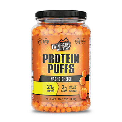 Twin Peaks Protein Puffs Nacho Cheese Jar 21g Pro 