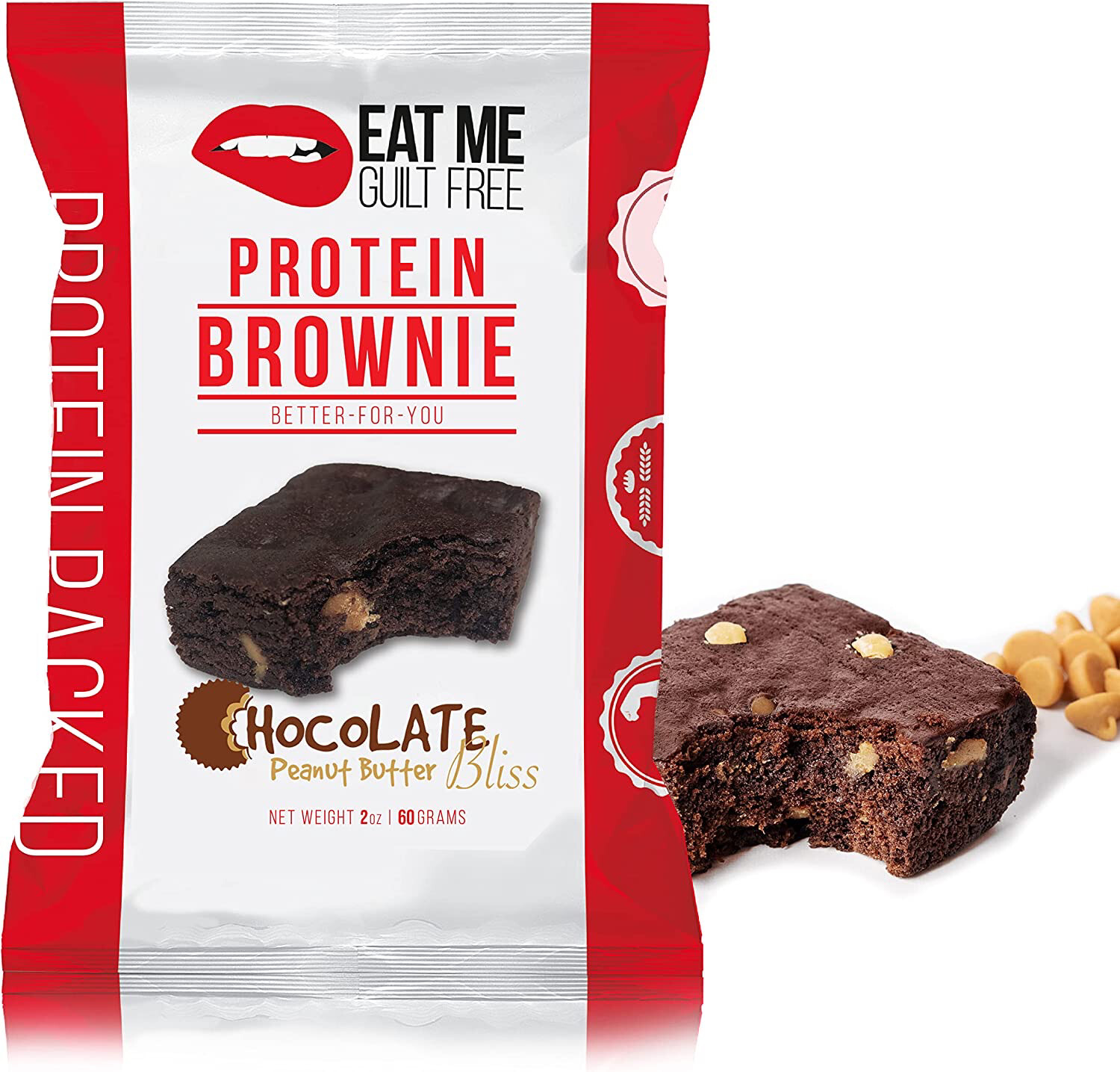 Eat me Guilt Free Chocolate Peanut Butter Bliss Protein Brownie 14 g PRO