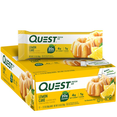 Quest Lemon Cake Protein Bars 12 pack 