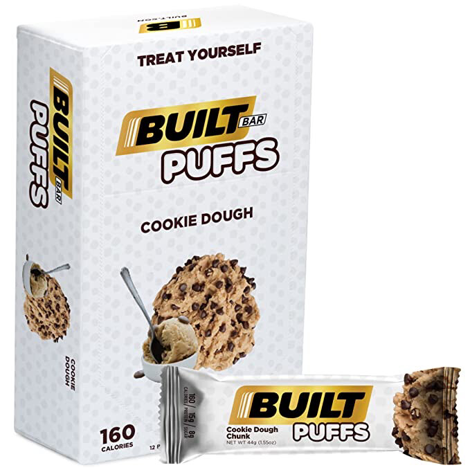 Built Bar Puffs Cookie Dough 15g Protein 12 Pack 