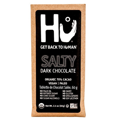 HU Salty Dark Chocolate Organic 70% Cacao Vegan Paleo 
