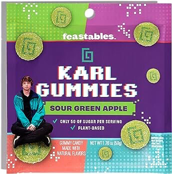 Feastables Karl Gummies Sour Green Apple 