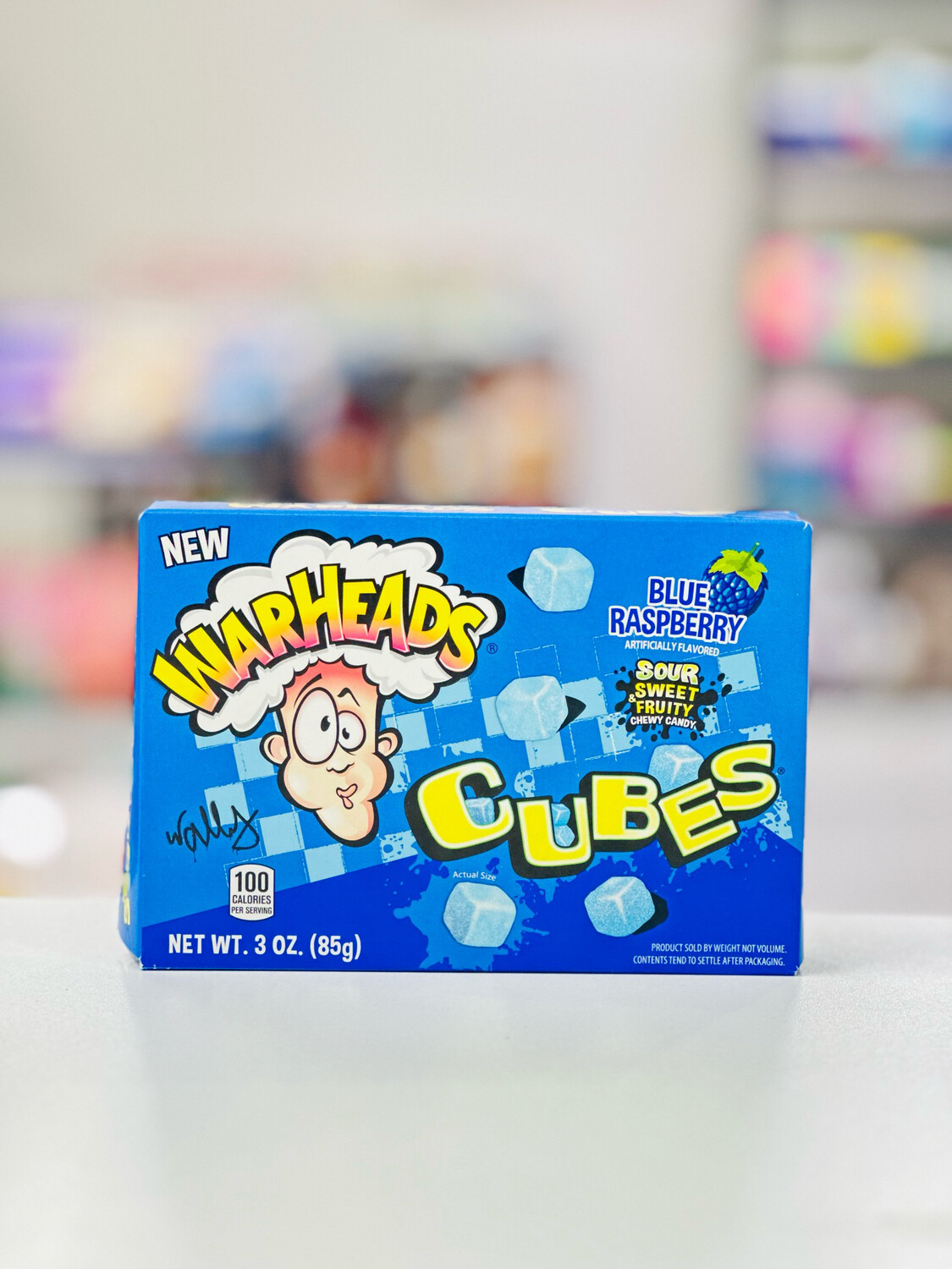 Warheas Sweet &amp; Sour Blue Raspberry Cubes 