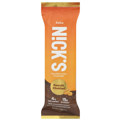Nick’s Swedish Style Bar keto 15g Pro Peanut Choklad