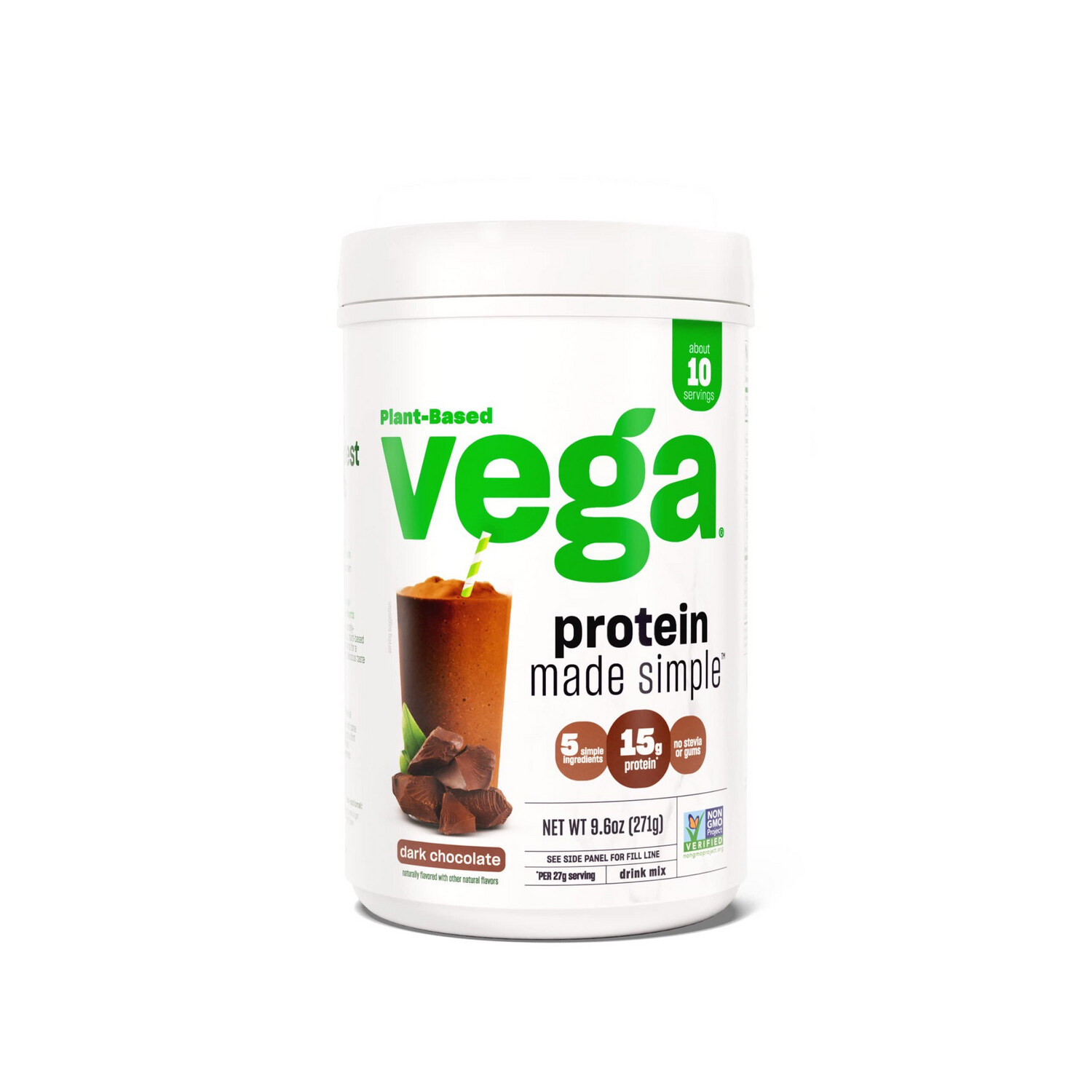 Vega Plant Based Protein Made Simple Dark Chocolate 15g Pro 