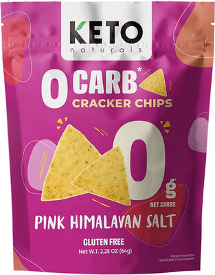 Keto Naturals 0 Carb Cracker Chips Himalayan Pink Salt Gluten Free