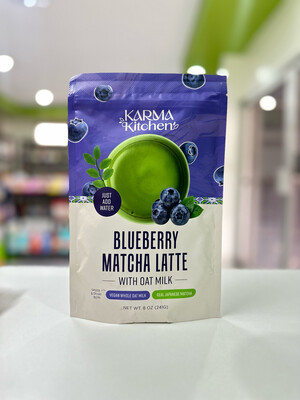 Karma Kitchen Blueberry Matcha Latte with Oat Milk Just Add Water
