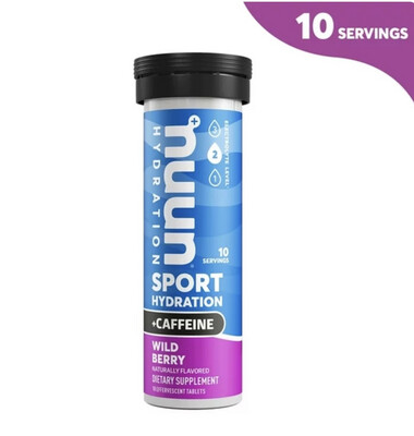 Nuun Sport Hydration +Caffeine Wild Berry 10 servings 