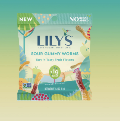 Lily’s No Sugar Added Sour Gummy Worms 