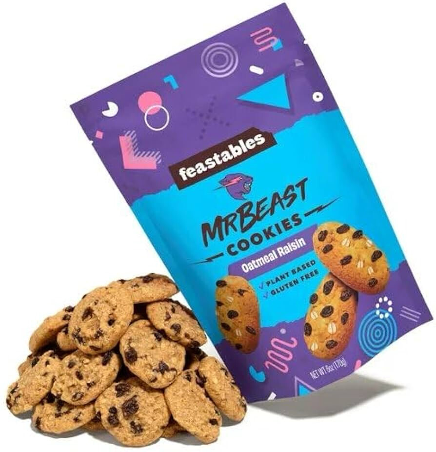 Feastable Mr Beast Cookies Oatmeal Raisin 