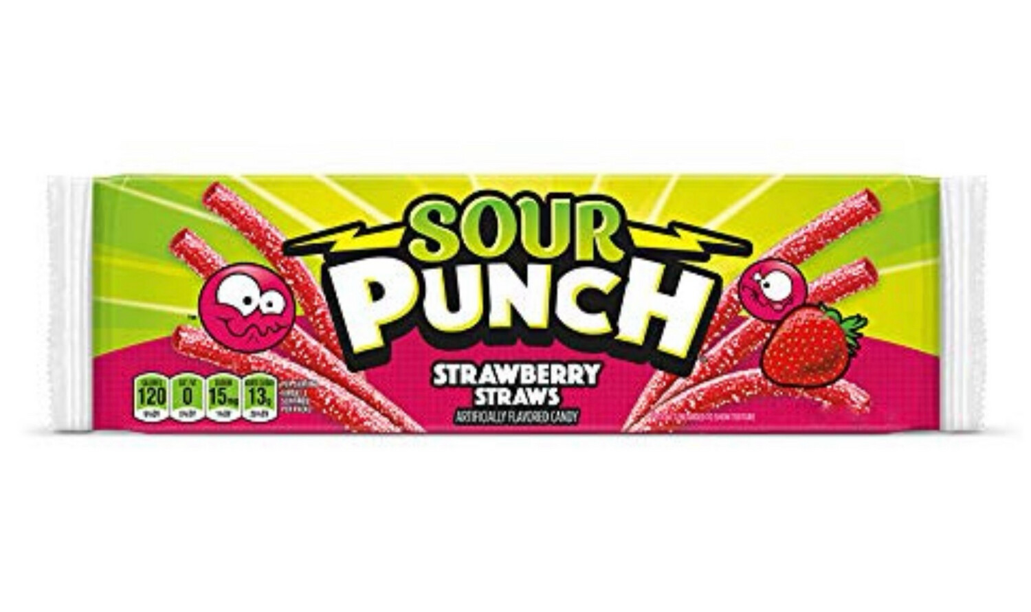 Sour Punch Rainbow Strawberry Straws 3.2 oz 