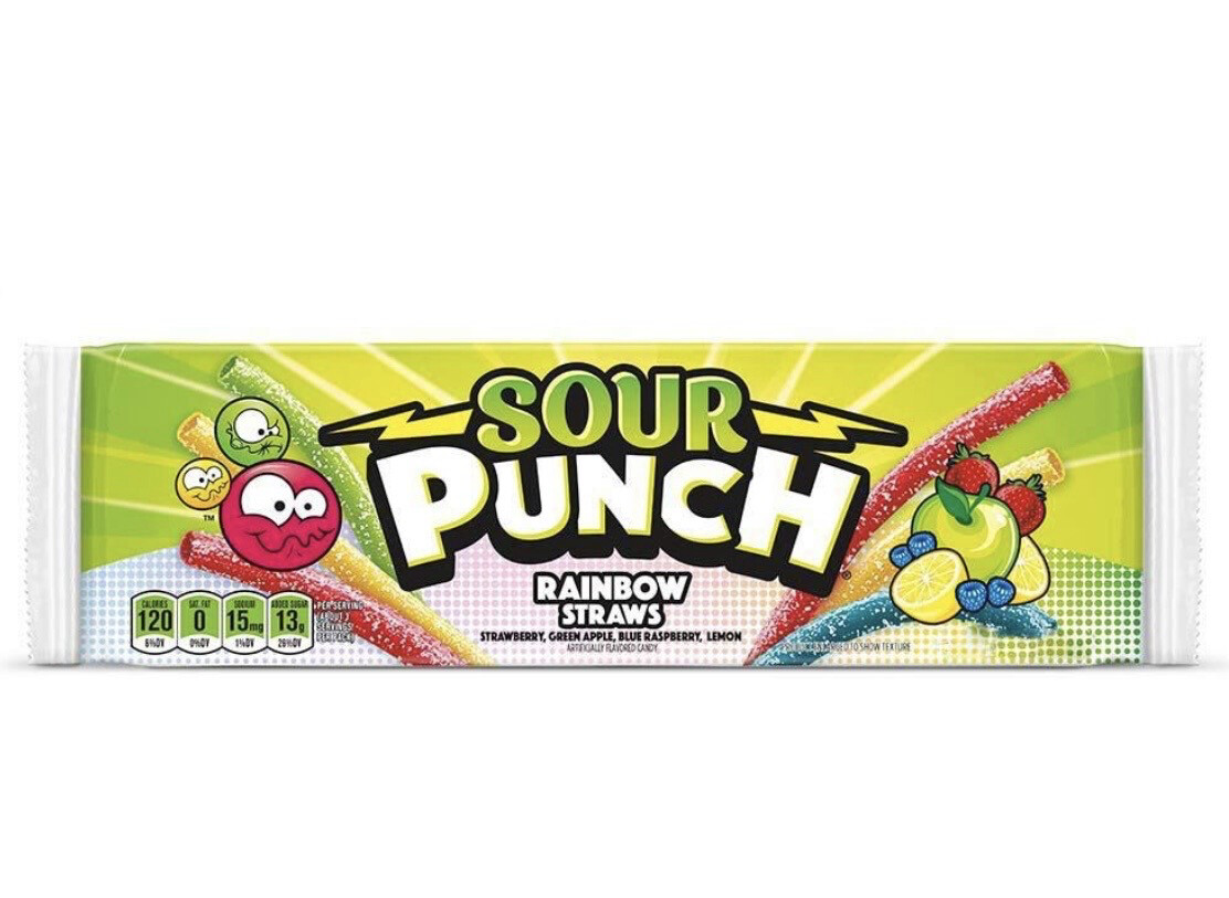 Sour Punch Rainbow Straws 3.7 oz 