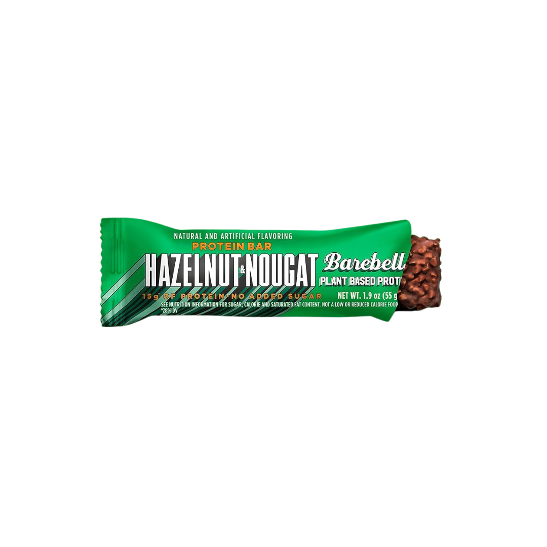 Barebells Hazelnut &amp; Nougat Protein Bar No Sugar Added  Plant Based