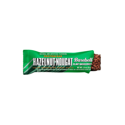 Barebells Hazelnut &amp; Nougat Protein Bar No Sugar Added  Plant Based