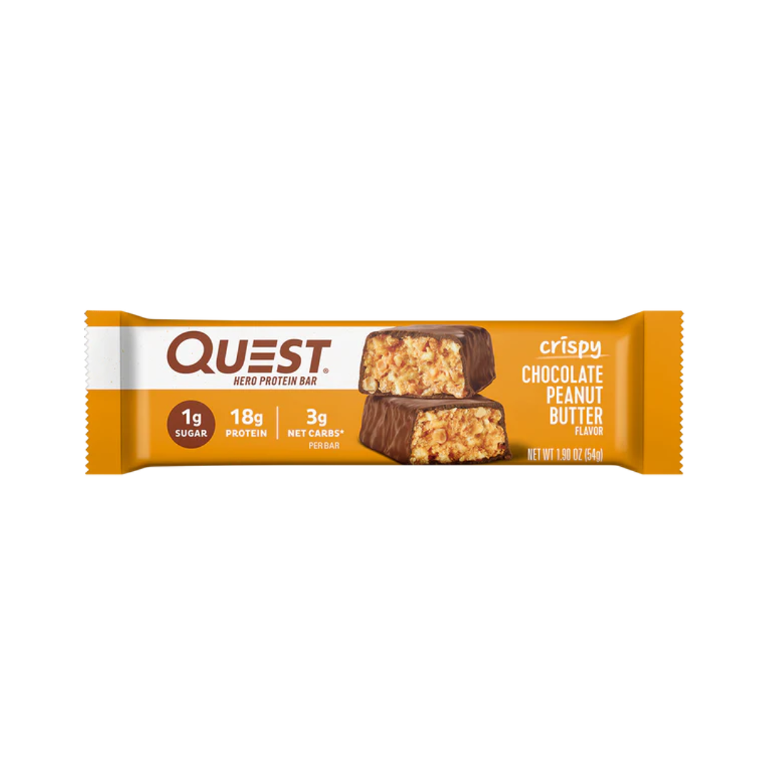 Quest Hero Protein Bar Crispy Chocolate Peanut Butter 