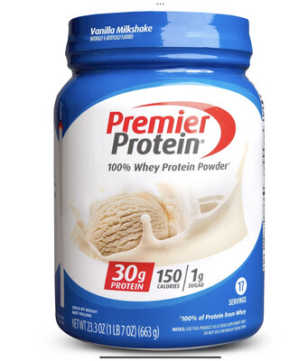 Premier Protein Vanilla Milkshake 100% Whey Protein Powder 
