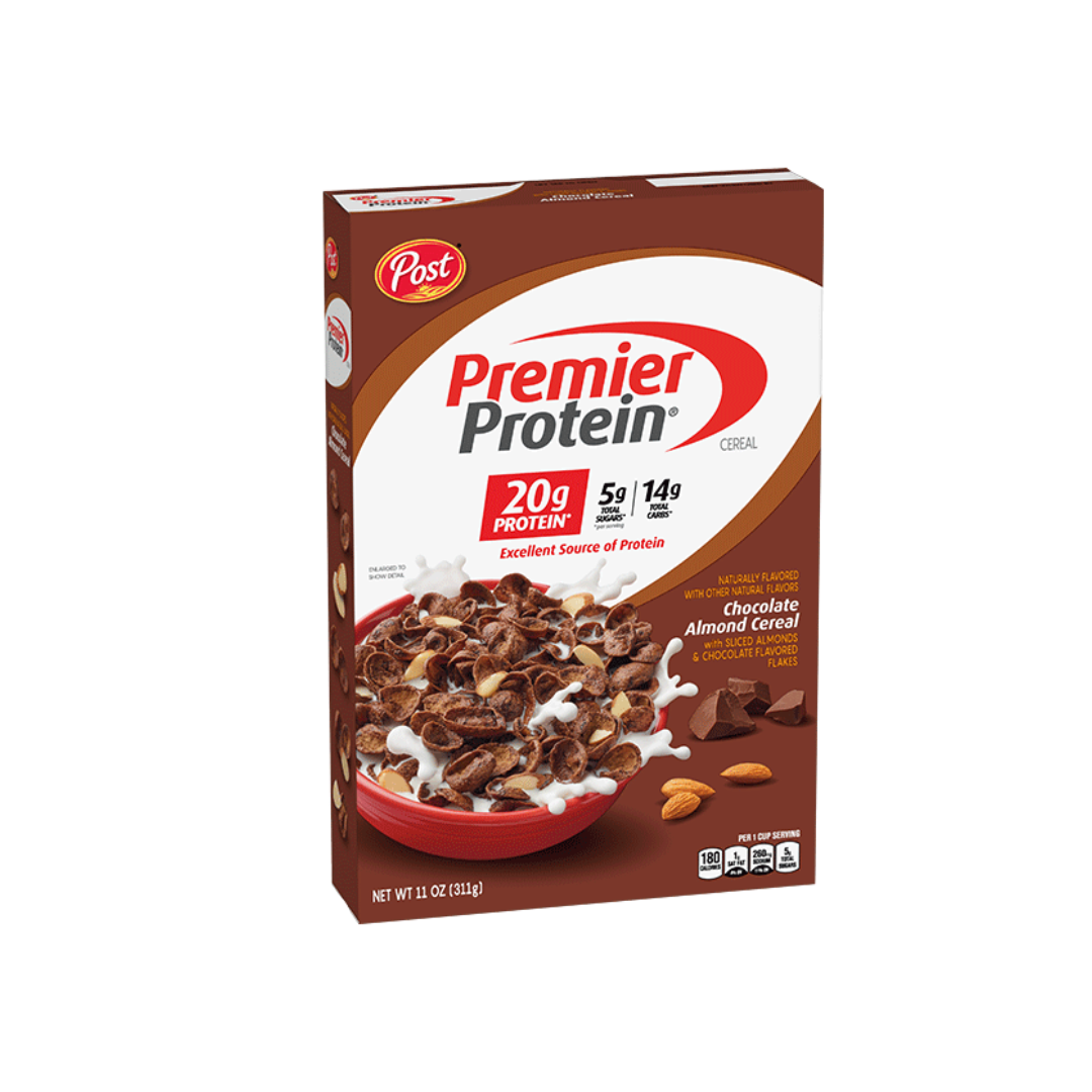 Premier Protein Chocolate Almond Cereal 20g Protein 