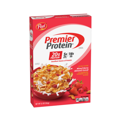 Premier Protein Mixed Berry Almond Cereal 20g Protein 