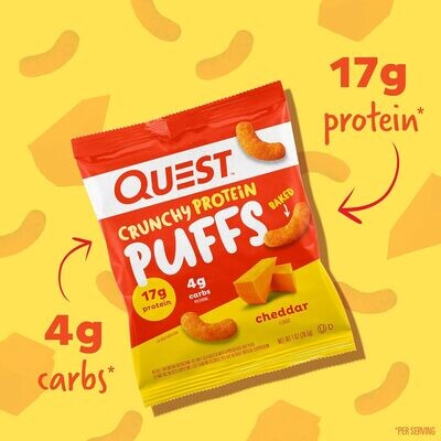 Quest Crunchy Protein Puffs Cheddar