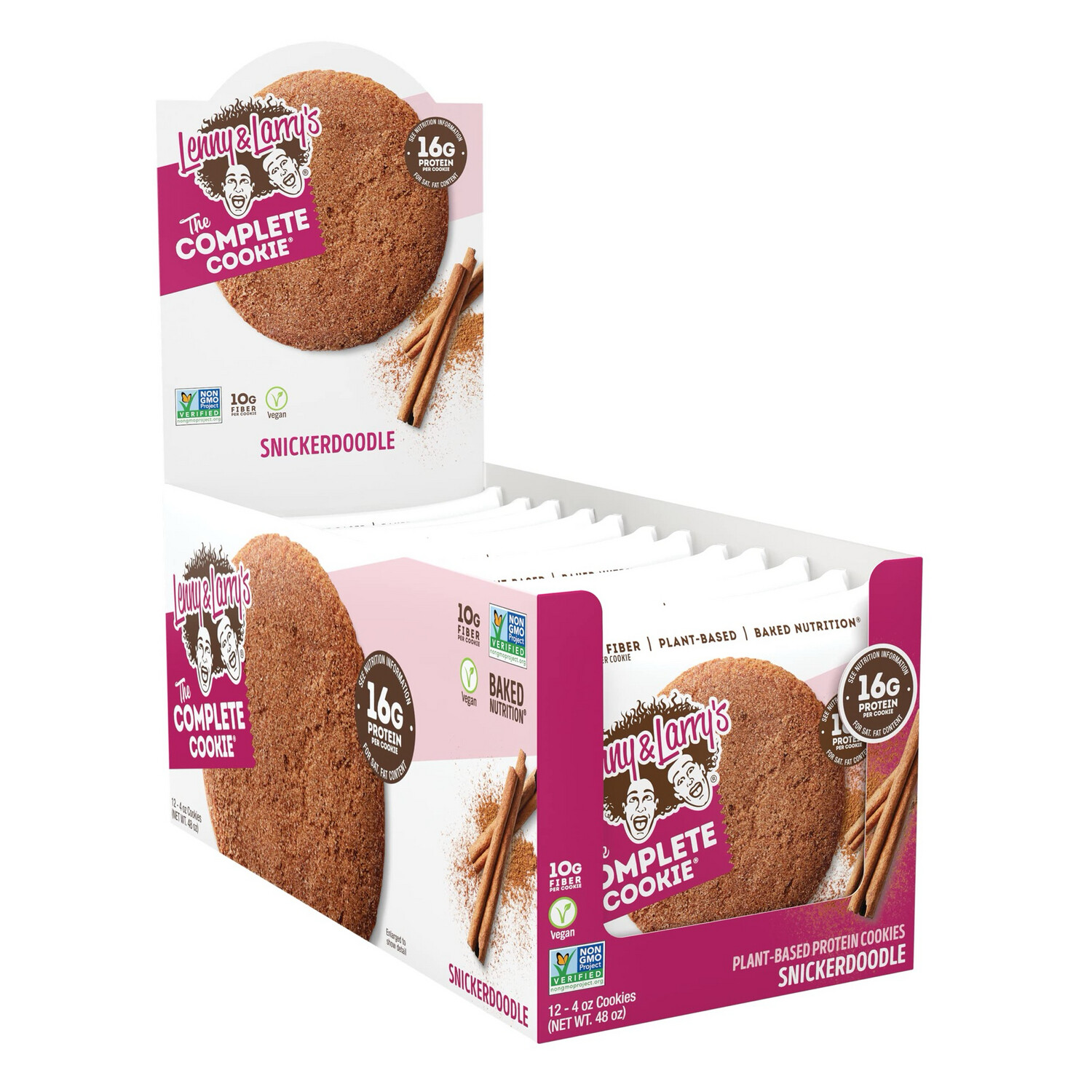 Lenny &amp; Larry’s The Complete Cookie Snickerdoodle Plant Based 16 g Protein Vegan 12 pack