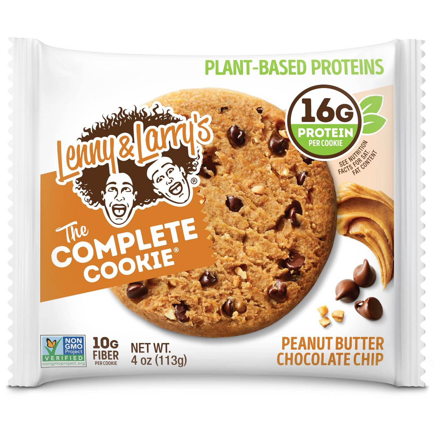 Lenny &amp; Larry’s The Complete Cookie Peanut Butter Plant Based 16 g Protein Vegan 