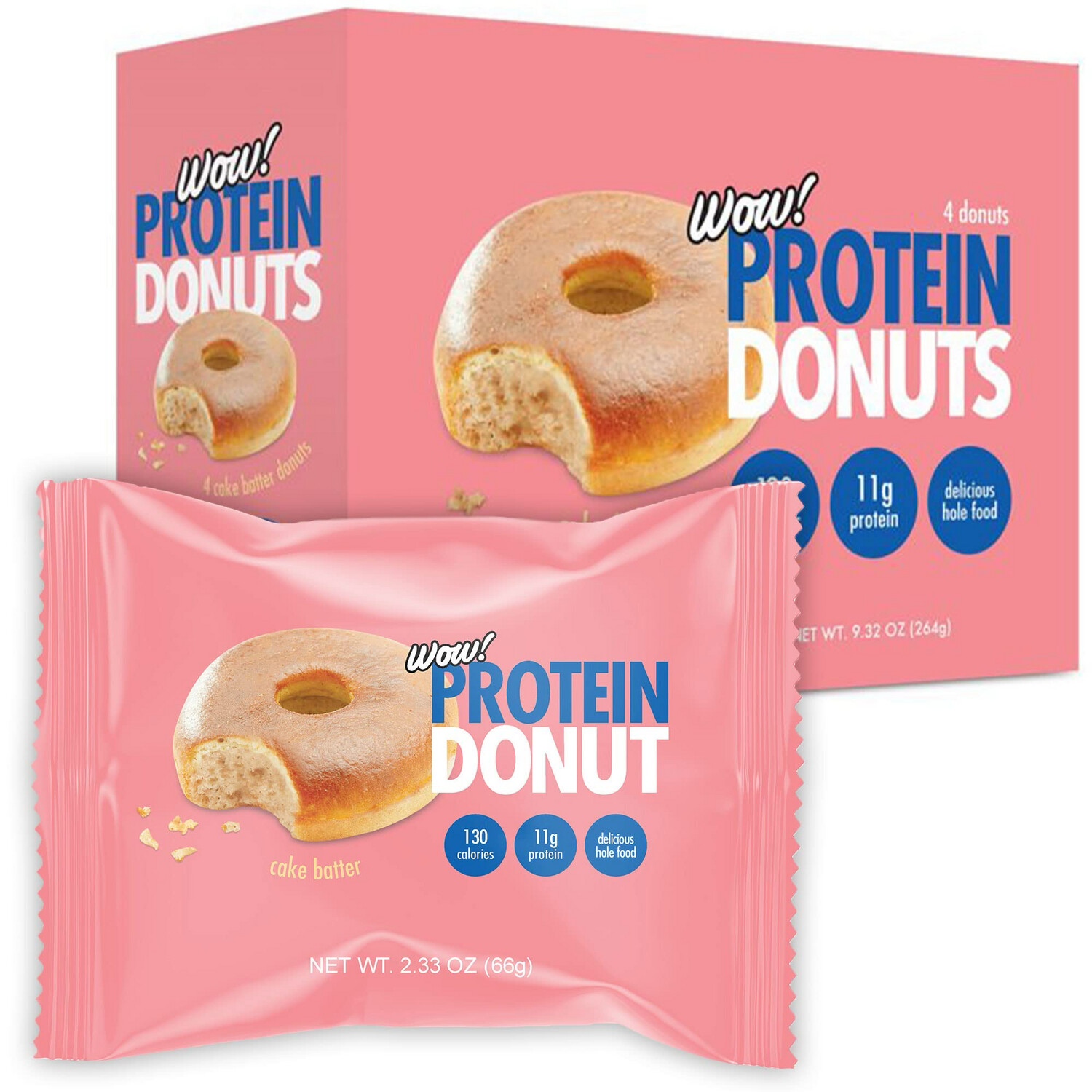 Wow! Protein Donut Cake Batter 11g Pro 4 pack 