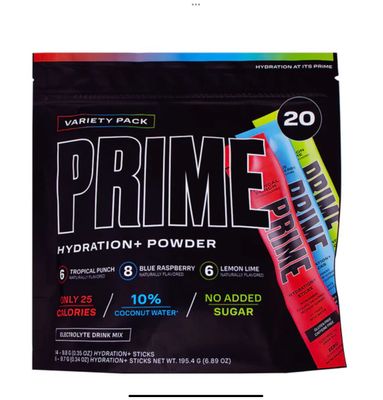 Prime Hydration+ Sticks Variety Pack 20 Hydration Sticks
