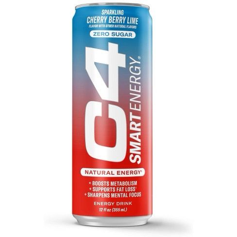 C4 Smart Energy Sparkling Cherry Berry Lime Zero Sugar 