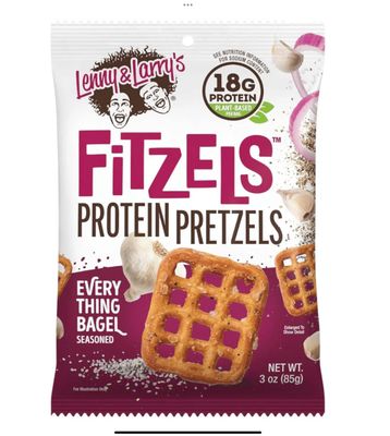 Lenny &amp; Larry’s Fitzels Protein Pretzels Everything Bagel 3 oz 